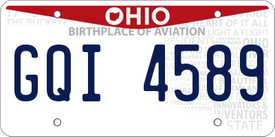 OH license plate GQI4589