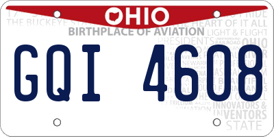 OH license plate GQI4608