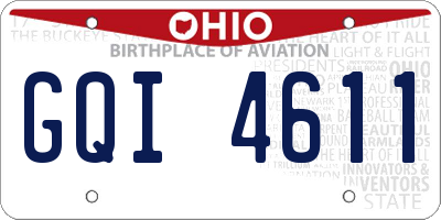 OH license plate GQI4611