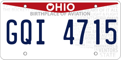 OH license plate GQI4715