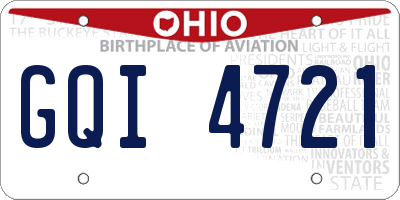 OH license plate GQI4721