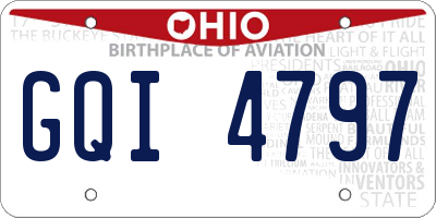 OH license plate GQI4797