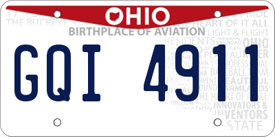 OH license plate GQI4911