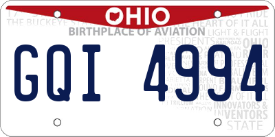 OH license plate GQI4994