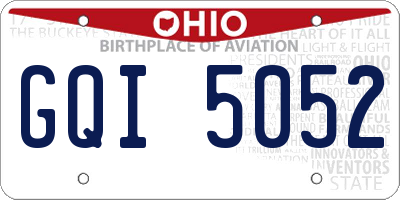 OH license plate GQI5052