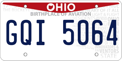 OH license plate GQI5064