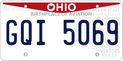 OH license plate GQI5069