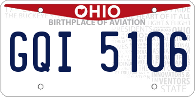 OH license plate GQI5106
