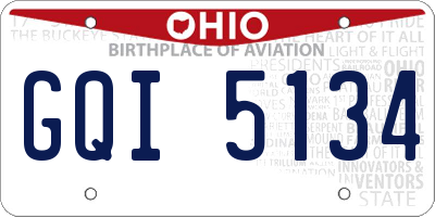 OH license plate GQI5134