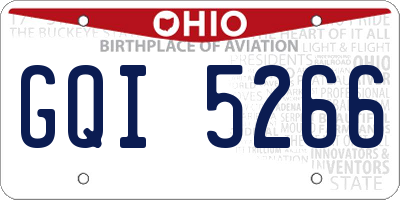 OH license plate GQI5266
