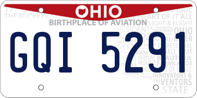 OH license plate GQI5291