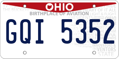 OH license plate GQI5352