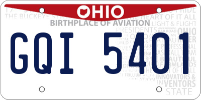 OH license plate GQI5401