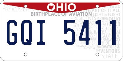 OH license plate GQI5411