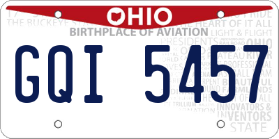 OH license plate GQI5457