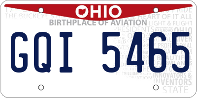OH license plate GQI5465
