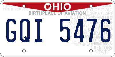OH license plate GQI5476