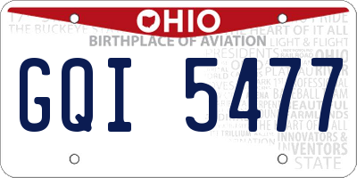 OH license plate GQI5477