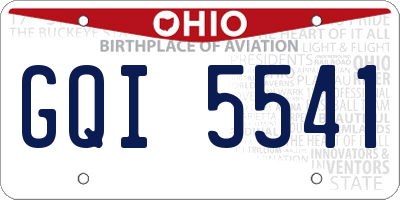 OH license plate GQI5541