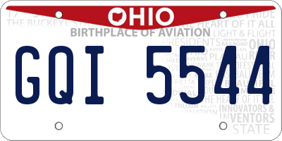 OH license plate GQI5544