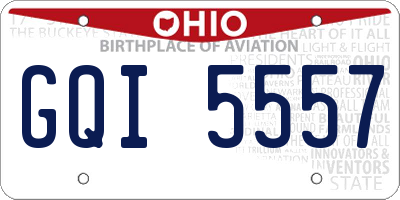 OH license plate GQI5557