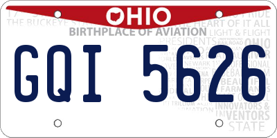 OH license plate GQI5626