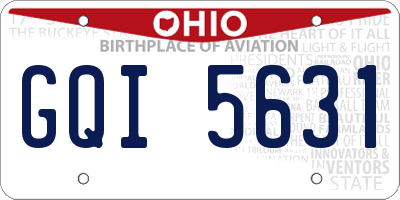 OH license plate GQI5631