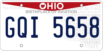 OH license plate GQI5658