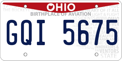 OH license plate GQI5675
