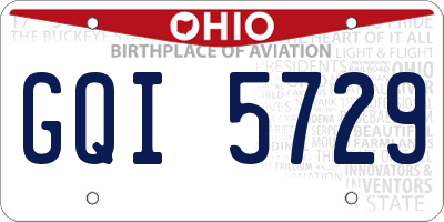 OH license plate GQI5729