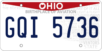 OH license plate GQI5736