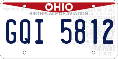 OH license plate GQI5812