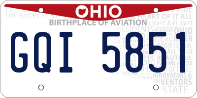 OH license plate GQI5851