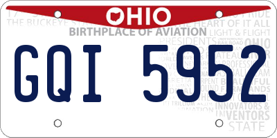 OH license plate GQI5952
