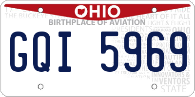 OH license plate GQI5969