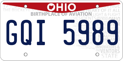 OH license plate GQI5989