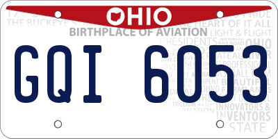 OH license plate GQI6053