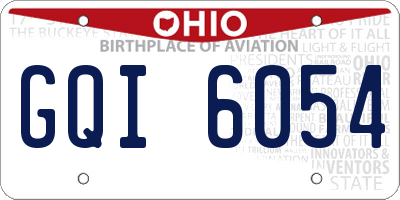 OH license plate GQI6054