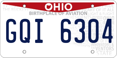 OH license plate GQI6304