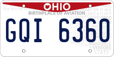 OH license plate GQI6360