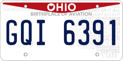 OH license plate GQI6391