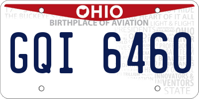 OH license plate GQI6460