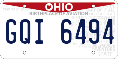 OH license plate GQI6494