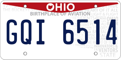 OH license plate GQI6514