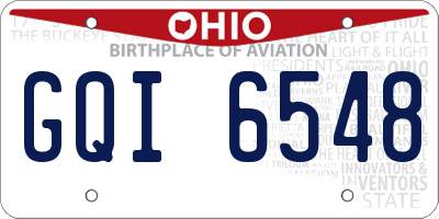 OH license plate GQI6548