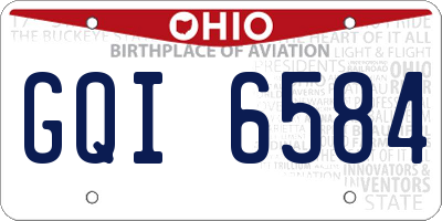 OH license plate GQI6584