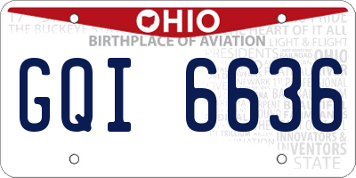OH license plate GQI6636
