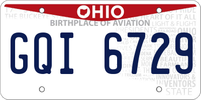 OH license plate GQI6729