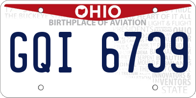 OH license plate GQI6739