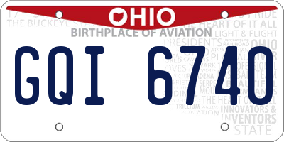 OH license plate GQI6740